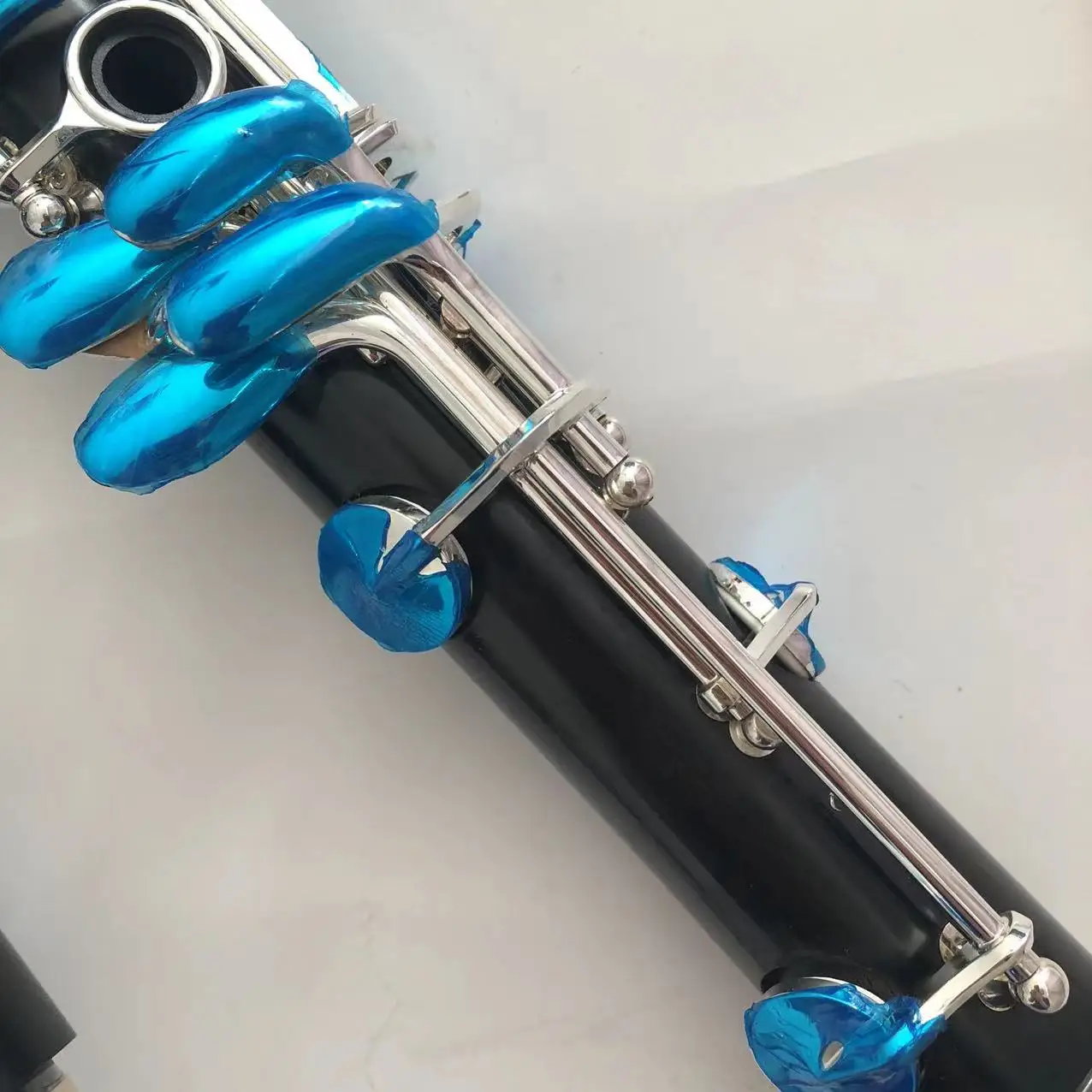 Factory processing ebony clarinet silver plated 17 key Bb clarinet Professional Performance level