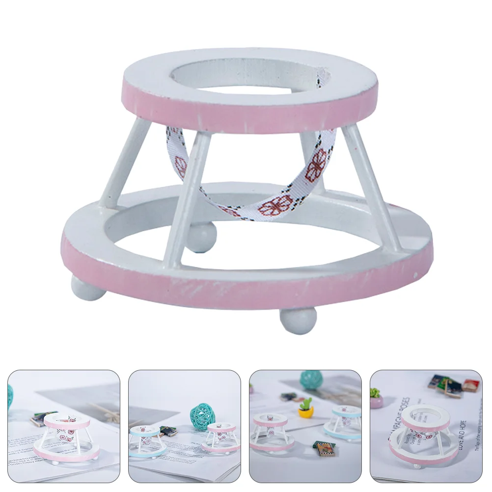 

Baby Walker House Mini Photo Prop Miniature Ornament Wooden Kids Pretend Toy Home Decoration Furniture Pocket Room
