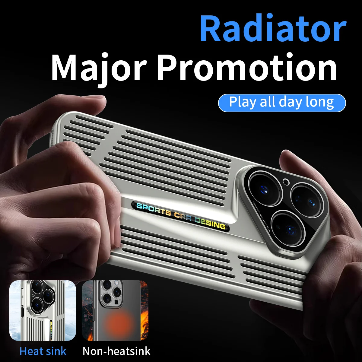 Blade Heat Dissipation Shockproof Cooling Phone Case - Micro Matte Hard Back Cover