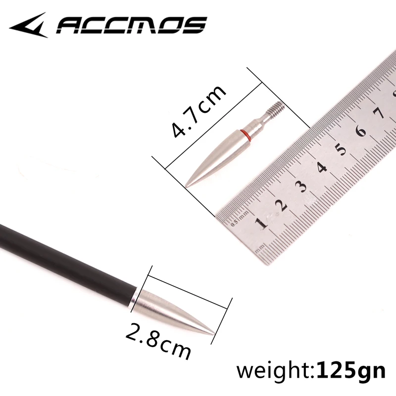Description Picture 5 of item12pcs ID6.2mm Arrow point 70/80/90/100/125Grain Arrowheads for Archery Arrow Tips Accessories