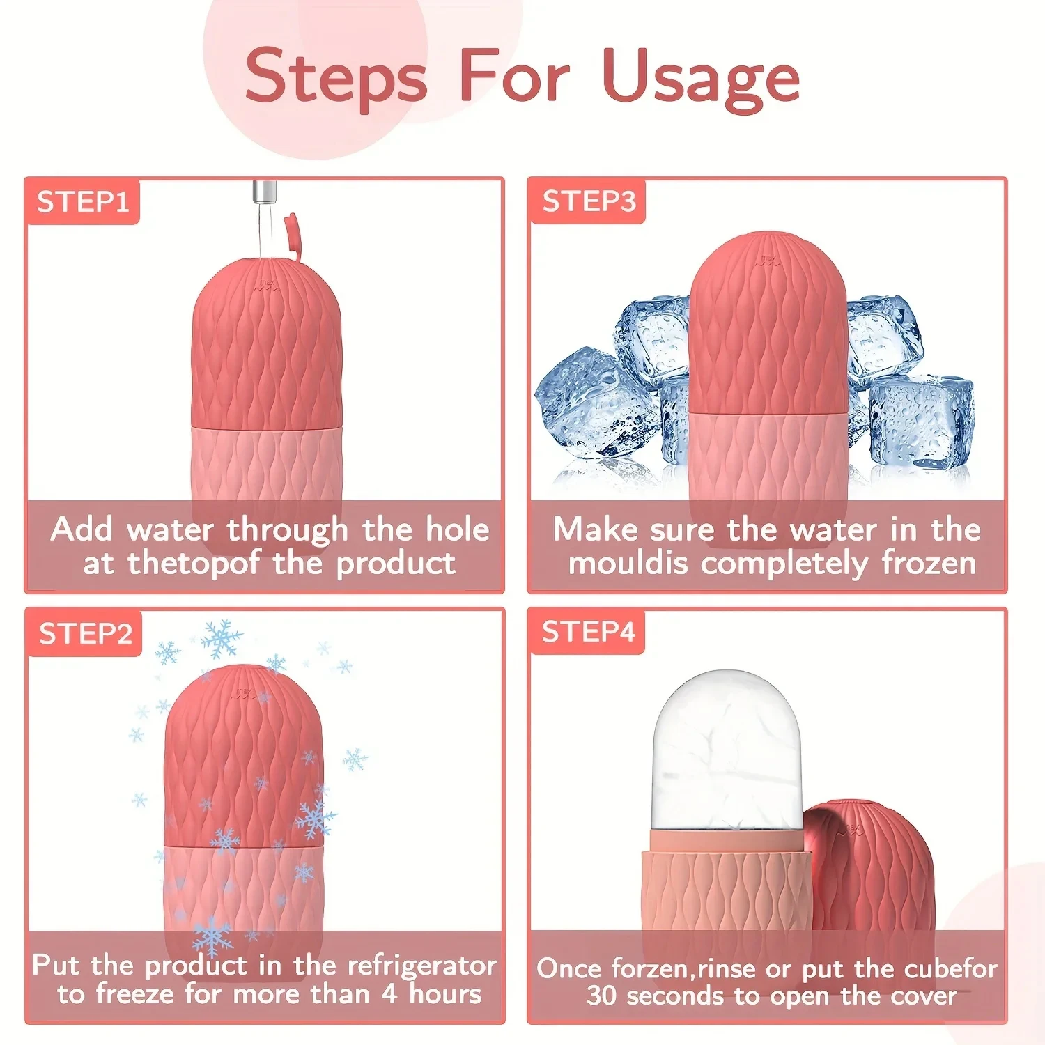 Reusable Ice Face Roller & Stainless Steel Gua Sha Tool For Skin Care Puffiness Ice Facial Roller Shrink Pores Face Lifting