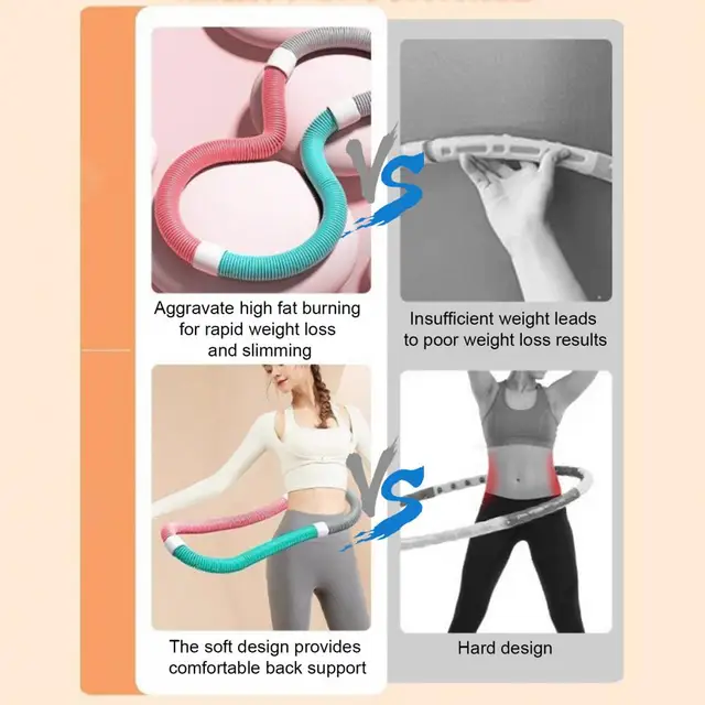 Fitness Hoop With Spring Weighted Fitness Hula Hoop With Spring ...
