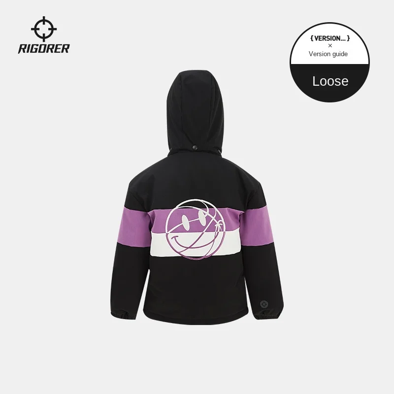 RIGORER Children Cotton padded Jacket Big Kids Men And Women Warm Hooded Zipper