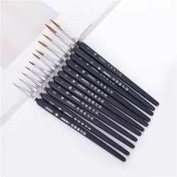 Memory Micro Paintbrush Set Professional Nylon Hook Liner Art Line Painting Acrylic Watercolor Painting Pen