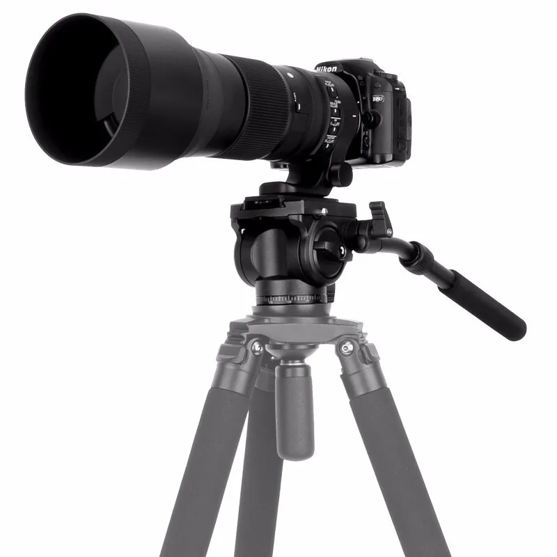 Tripod Ball Head Camera Head Adapter Camera Panoramic Head QZSD Q90 Hydraulic Damping Tripod Head Handle 360 Panorama Gimbal with Quick Release Plate for Digital SLR Camera Photography