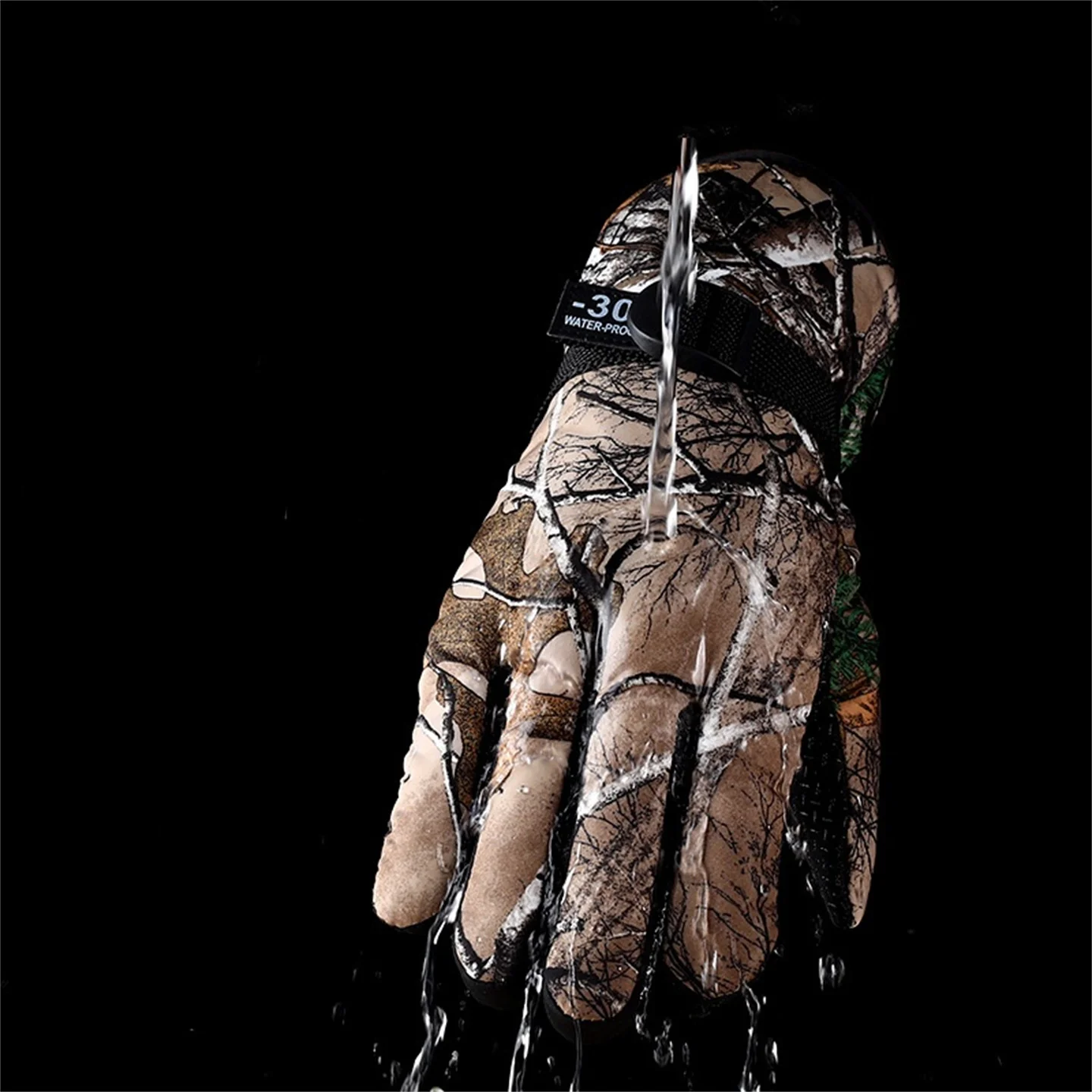 Camouflage Hunting Gloves Men Women Winter Thermal Fleece Fishing Skiing Gloves Outdoor Cycling Motorcycle Waterproof