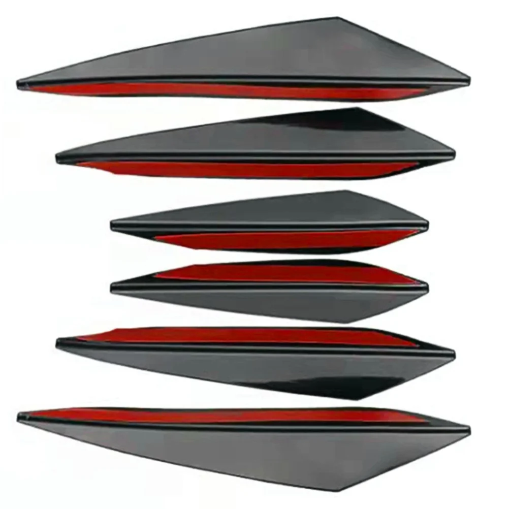 

6pcs Auto Lip Splitter Fin Styled Car Bumper Cover Practical Bumper Protector