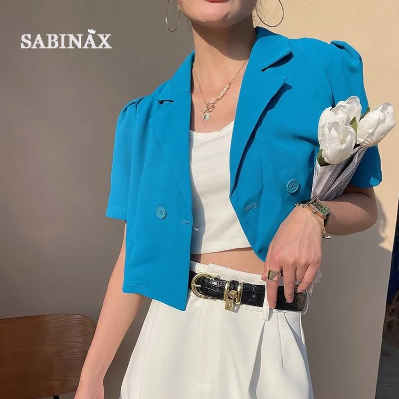 Tanio SABINAX Women's Blazers Spring 2022 Summer Korean Drape Solid