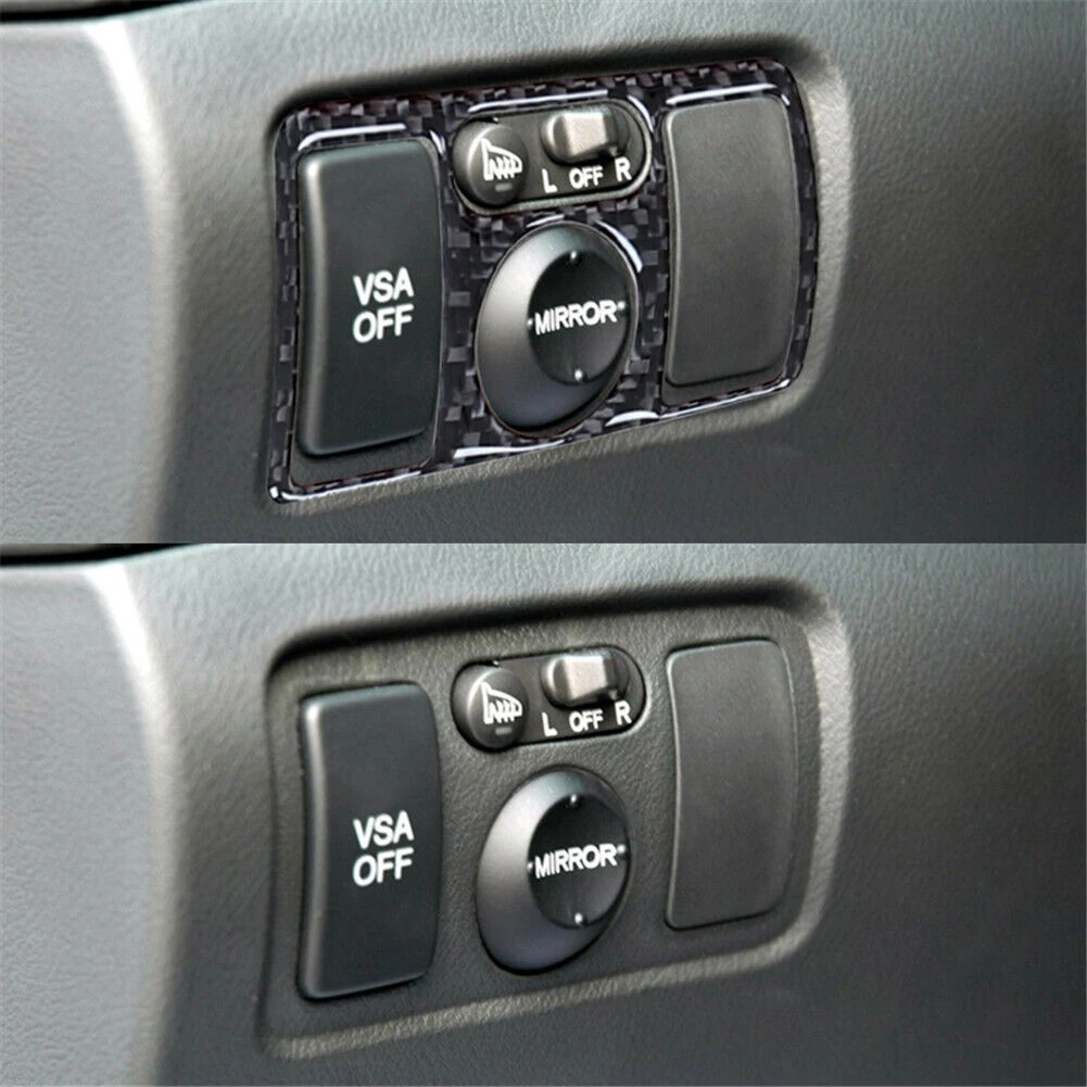 

For Acura TL 2004-2008 Carbon Fiber Interior Power Mirror Switch Cover Trim Mirror Switch Cover Decorations Sticker