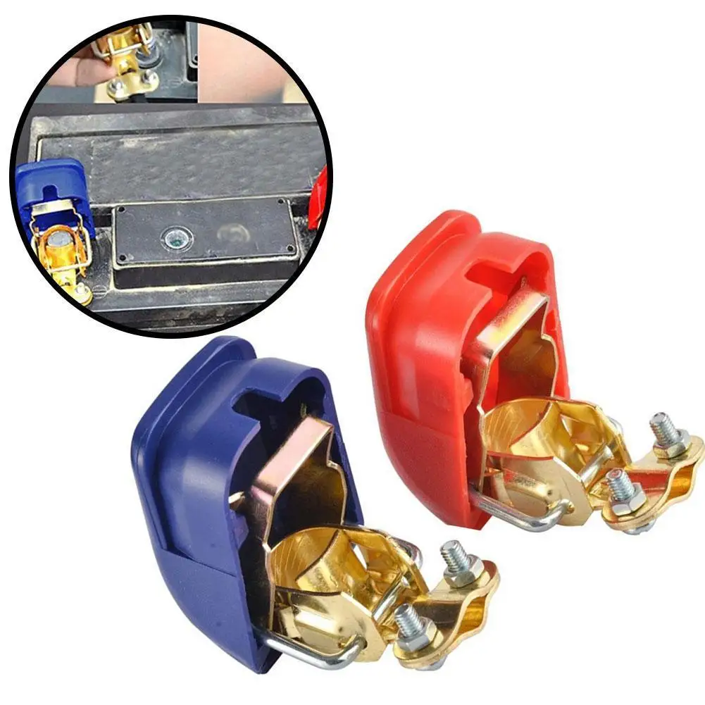 

A Pair Positive & Negative Electrode Quick Release Terminals Battery Clamps Accessories Car Connector Off Lift Car