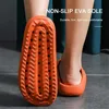 Summer Slippers Women Soild Slides Comfortable Bathroom EVA Cloud Soft Thick Non-slip Indoor Men Flat Heel Home Cushion Shoes 4