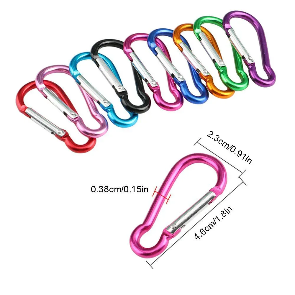 Climbing Carabiner Aluminum Carabiner Key Chain Clip 1-10PCS