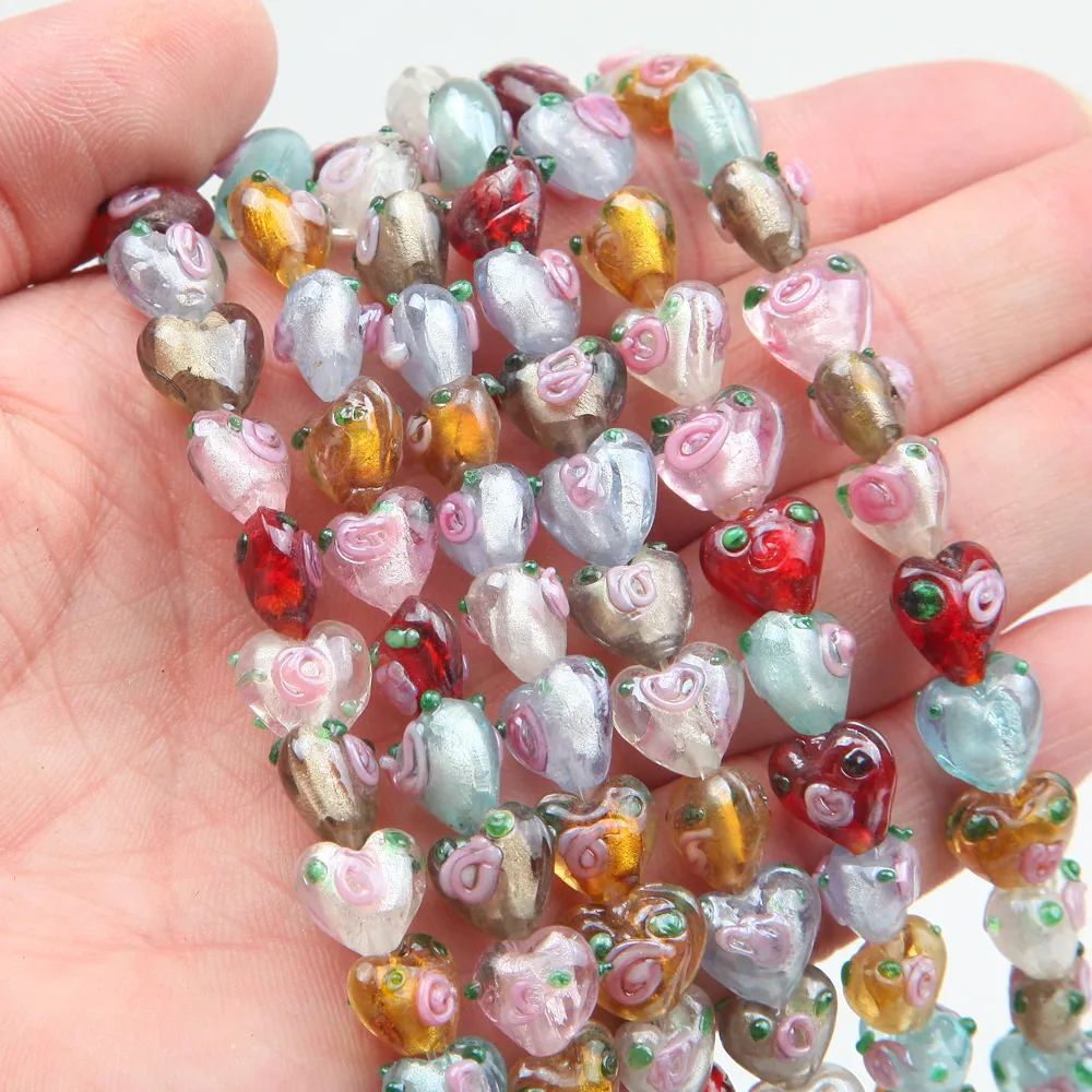 Glass Pendant Findings Glass Charms Pendants Glass Heart Bracelet