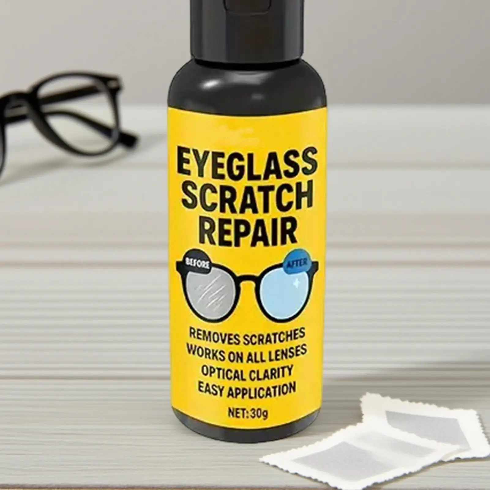 Glass Cleaner Eyeglass Scratch Remover Car Windshield Defogger Polishing Scratch-Resistant Solution for Camera Table Screen Car