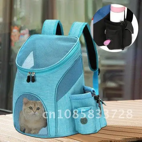 

Pet Supplies Outdoor Travel Front Bag Carrying Sack Dog Cat Puppy Mesh Foldable Backpack Shoulder Double Breathable