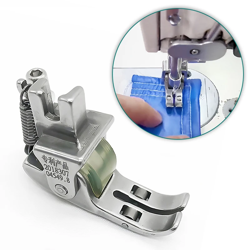 Single Roller Foot Presser for Thick Materials and Leather Crafting