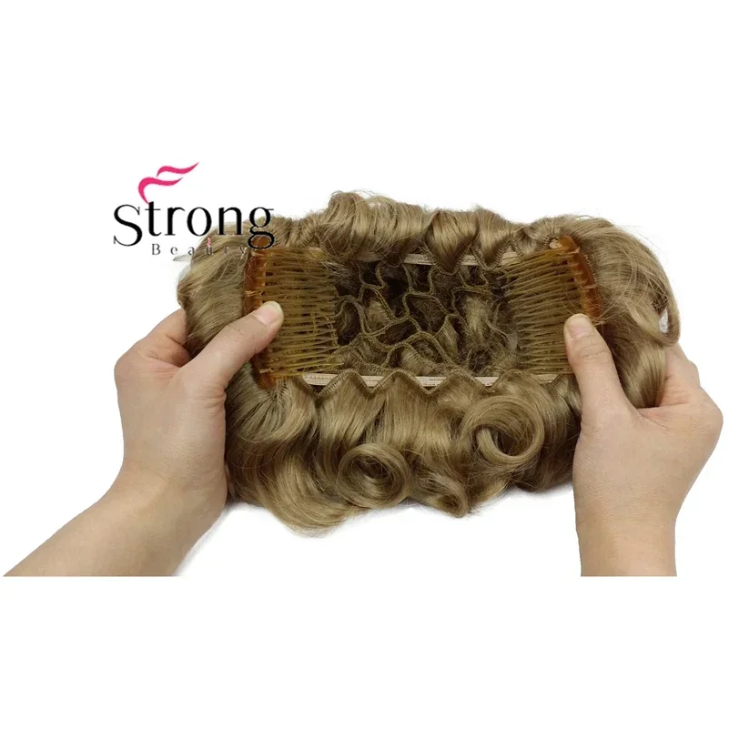 Short Messy Curly Dish Hair Bun Extension Easy Stretch hair Combs Clip in Ponytail Extension Scrunchie Chignon Tray Ponytail