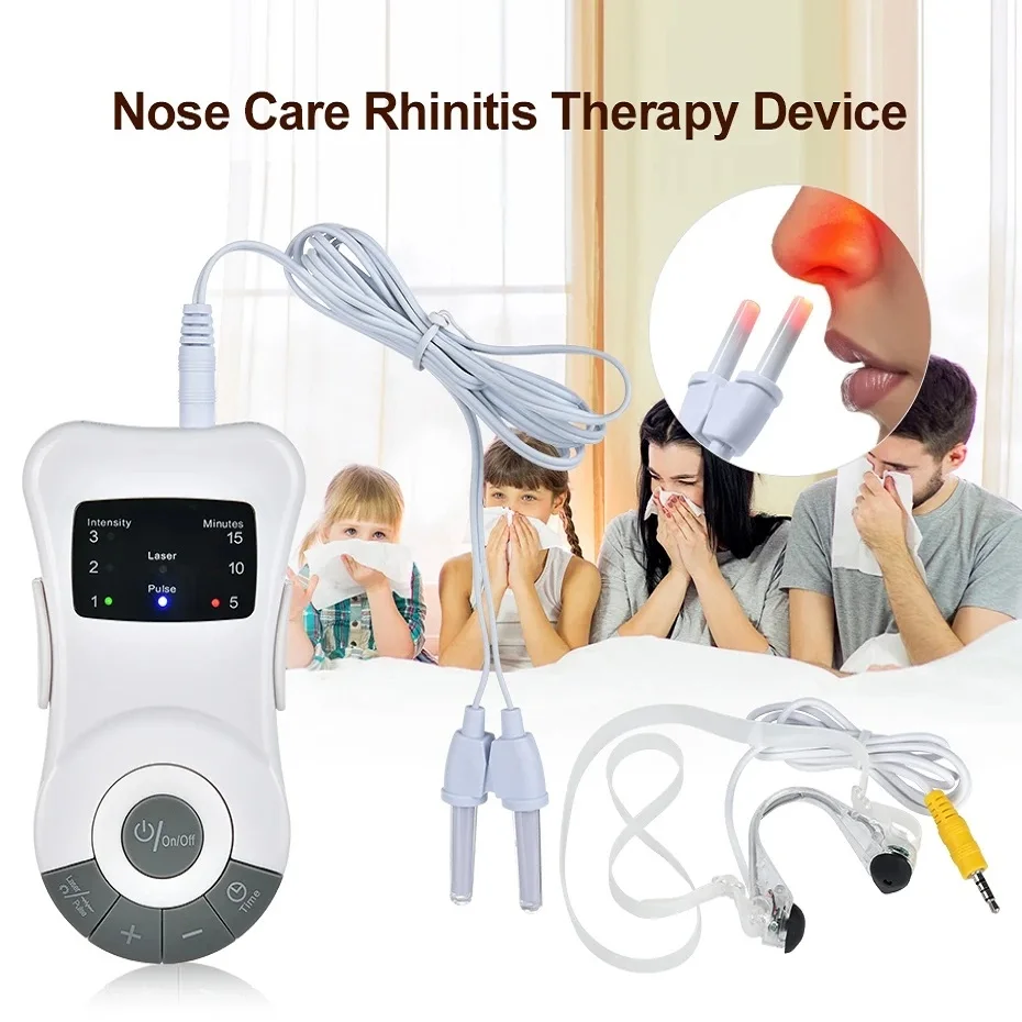 Intranasal Red Led Light Portable Cold Laser Rhinitis Treatment Instrument For Rhinitis Nasal Polyps Cardiovascular Disease nose treatment