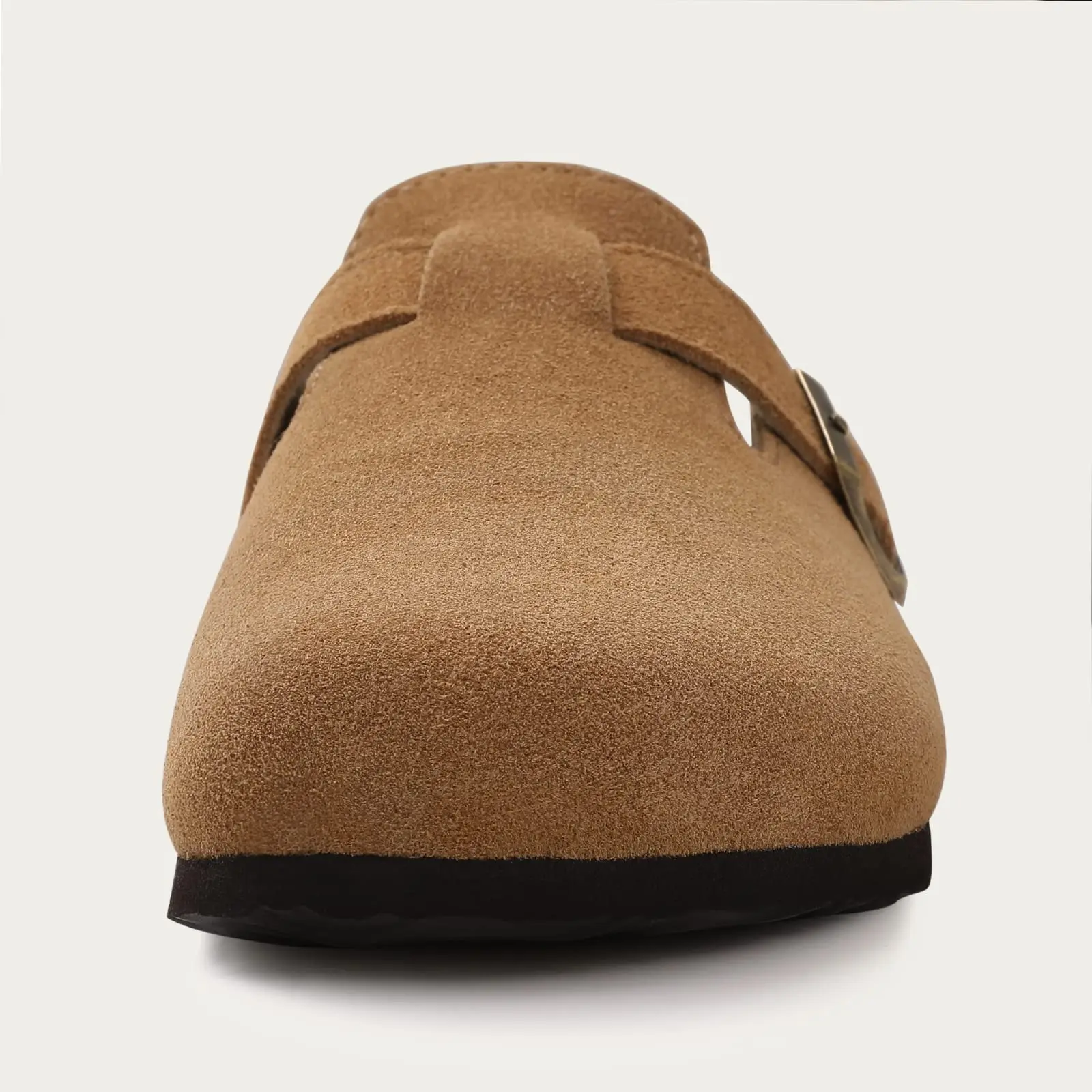 Smile New Cow Suede Women's Potato Shoes With Adjustable Strap Cork Insole Mules Outdoor Unisex Clogs Slippers With Arch Support