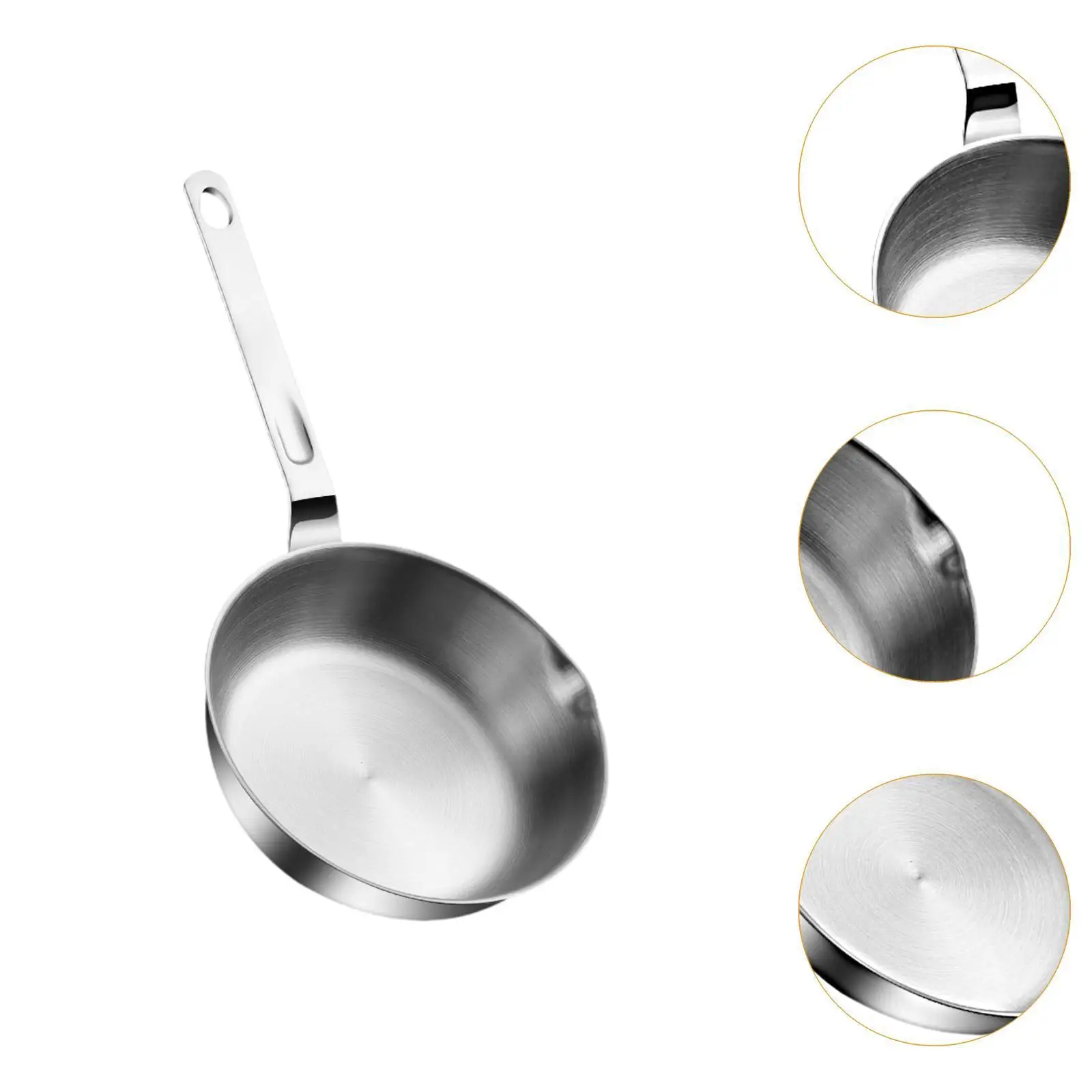 Stainless Steel Frying Pan Cooking Eggs Sandwich Butter Melting Pot for Home Kitchen Induction Cooker All Stovetops Stoves