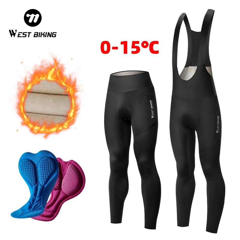 Thermal Bib Shorts Best Cycling Tights WEST BIKING Thermal