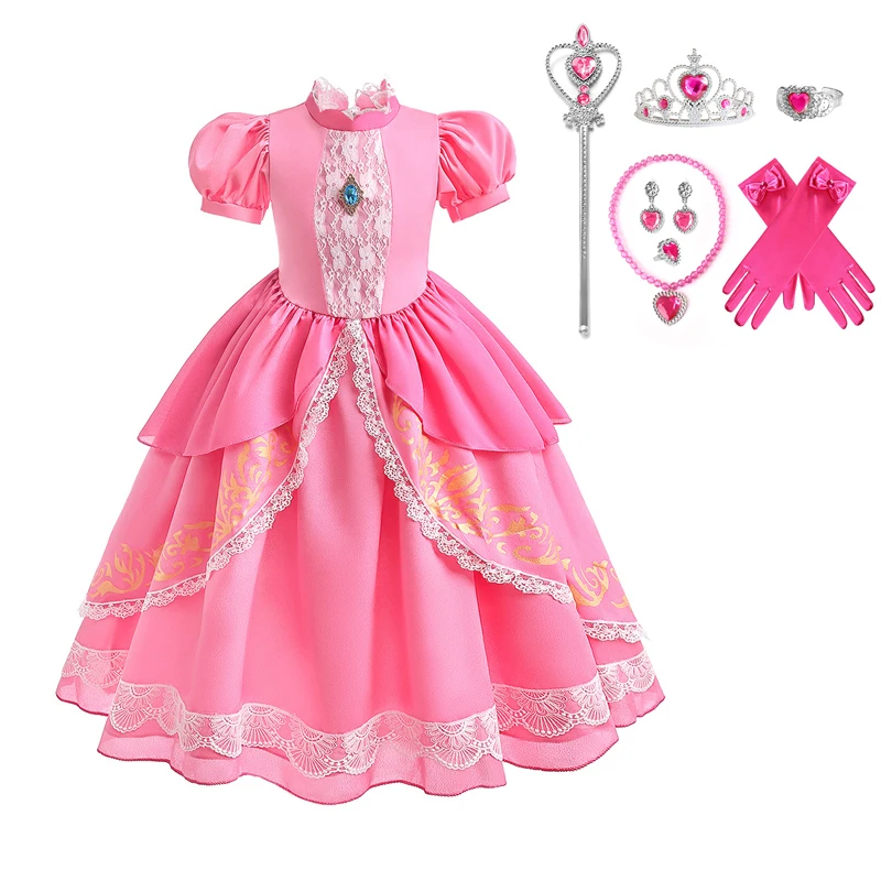 

Carnival Halloween Super Brothers Characters Princess For Girl Costume Peach Rosalina Spooktacular Cosplay Party Fancy Dress