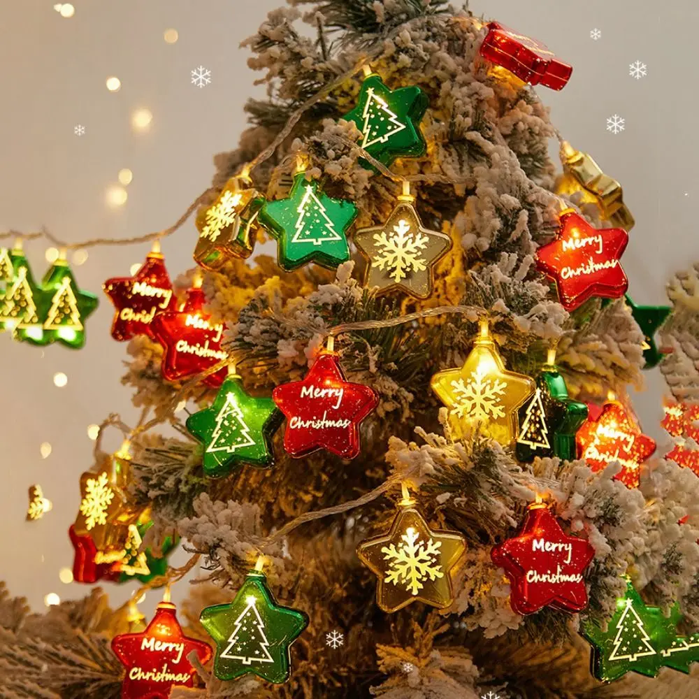 

1.5/3m Christmas light strings Green Golden Star Wish LED Christmas Tree Fairy Garden Light String Wedding Holiday Garland Lamp