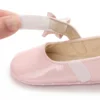 Baby Girls Cute Moccasinss Soft Sole Bowknot PU Leather Flats Shoes First Walkers Non-Slip Spring Summer Princess Shoes 0-18M 5