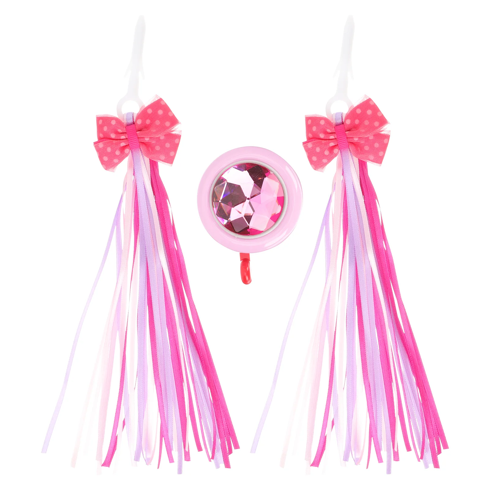 

Ribbon Bicycle Bell Streamer and Kit Kids Decor Accessories Handlebar Polyester Bike Streamers for Girls Child Scooter