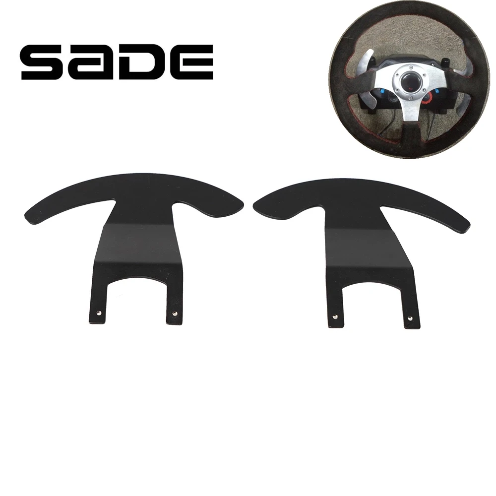 

2 Pieces Heavy Duty Paddle Shifter Upgrade Steering Wheel Controller concave Fits 13”-14" steering wheel for Logitech G25 G27