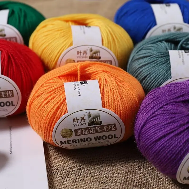 1Pc 50g Soft Merino Wool Yarn for hand knitting Anti-pilling Wool Crochet line knit Sweater Scarf hat Thread warm lana
