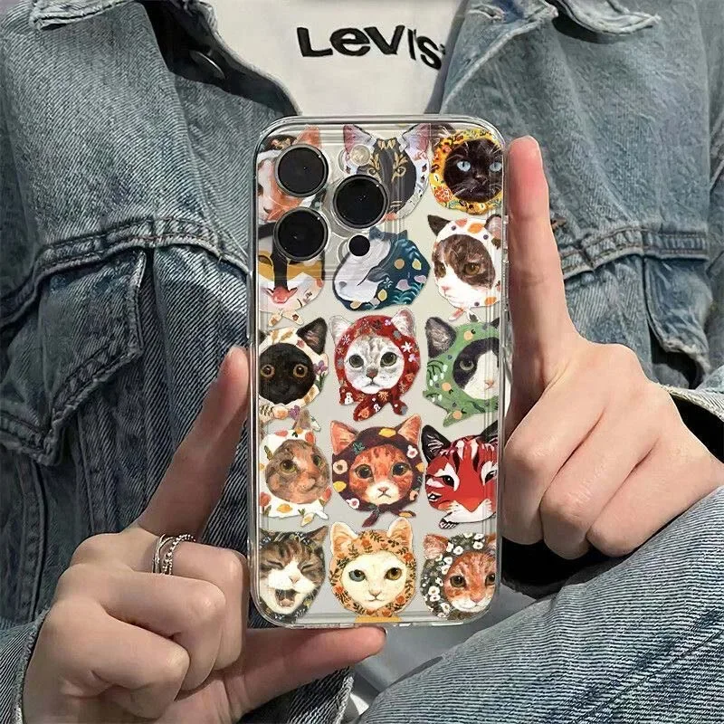 Vibrant Cat-Themed Phone Case
