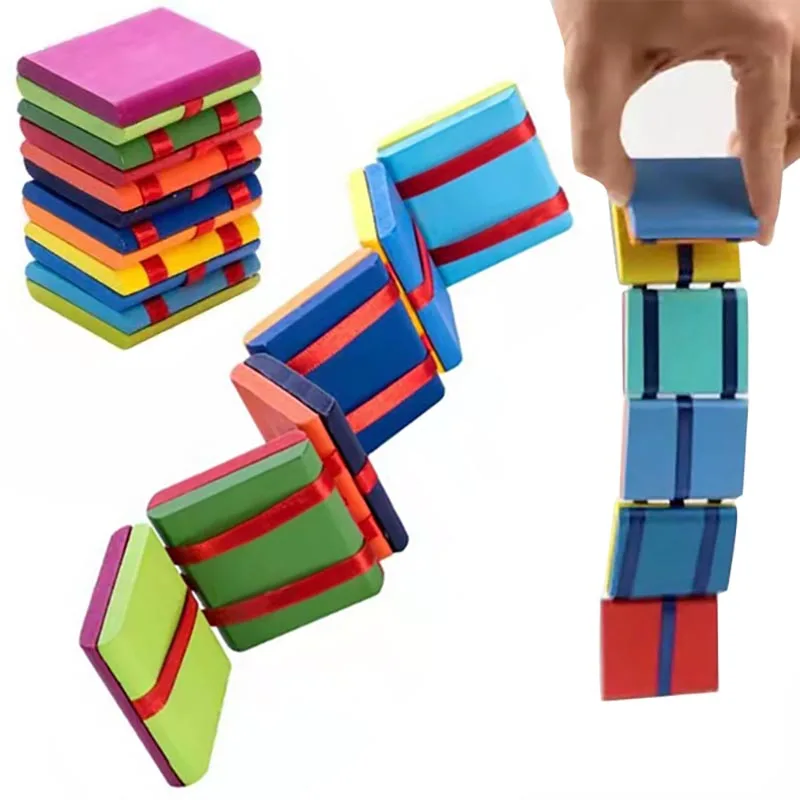 

Flip Building Blocks Colorful Fun Children's Educational Toys MagicToys Jigsaw Puzzle Diy Fidget Toys Montessori Games kids toys