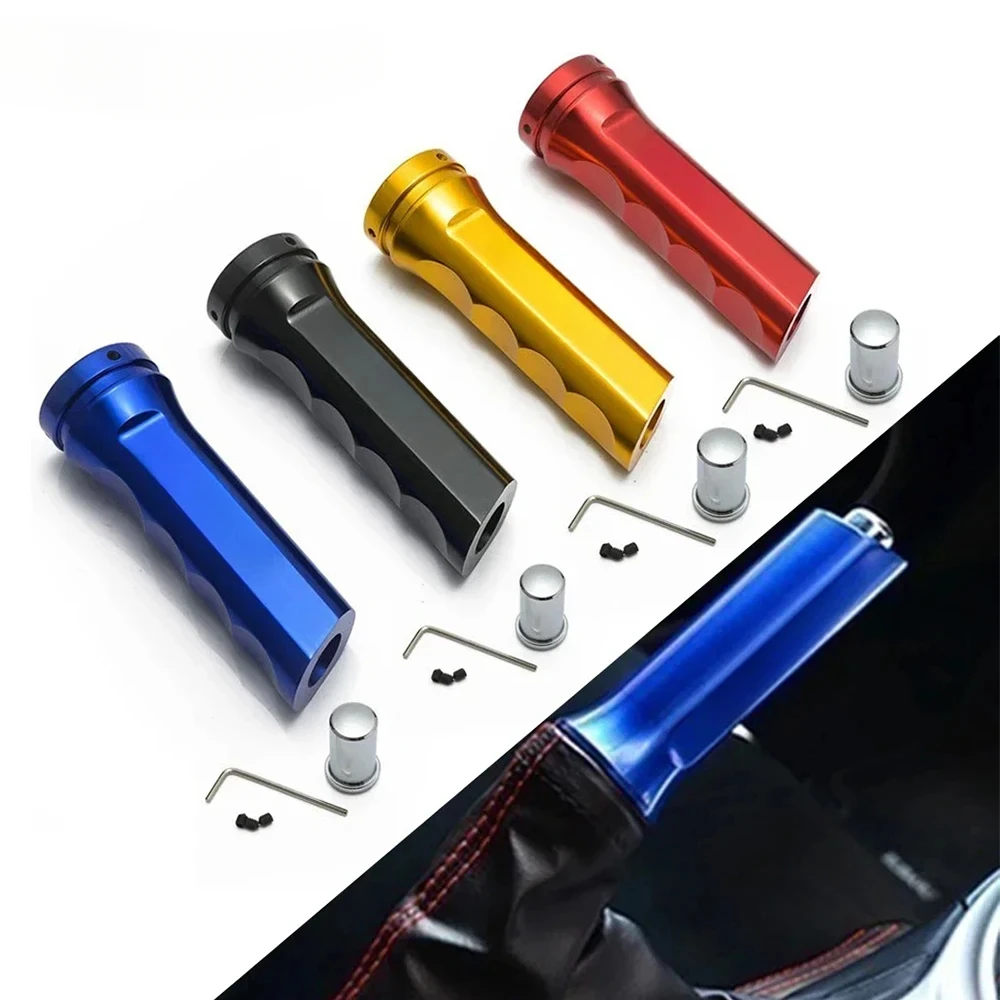Racing Style Auto Car Aluminium Hand Brake Sleeve Anti-slip Decoration Handbrake Handle Protector Cover Car Accessory