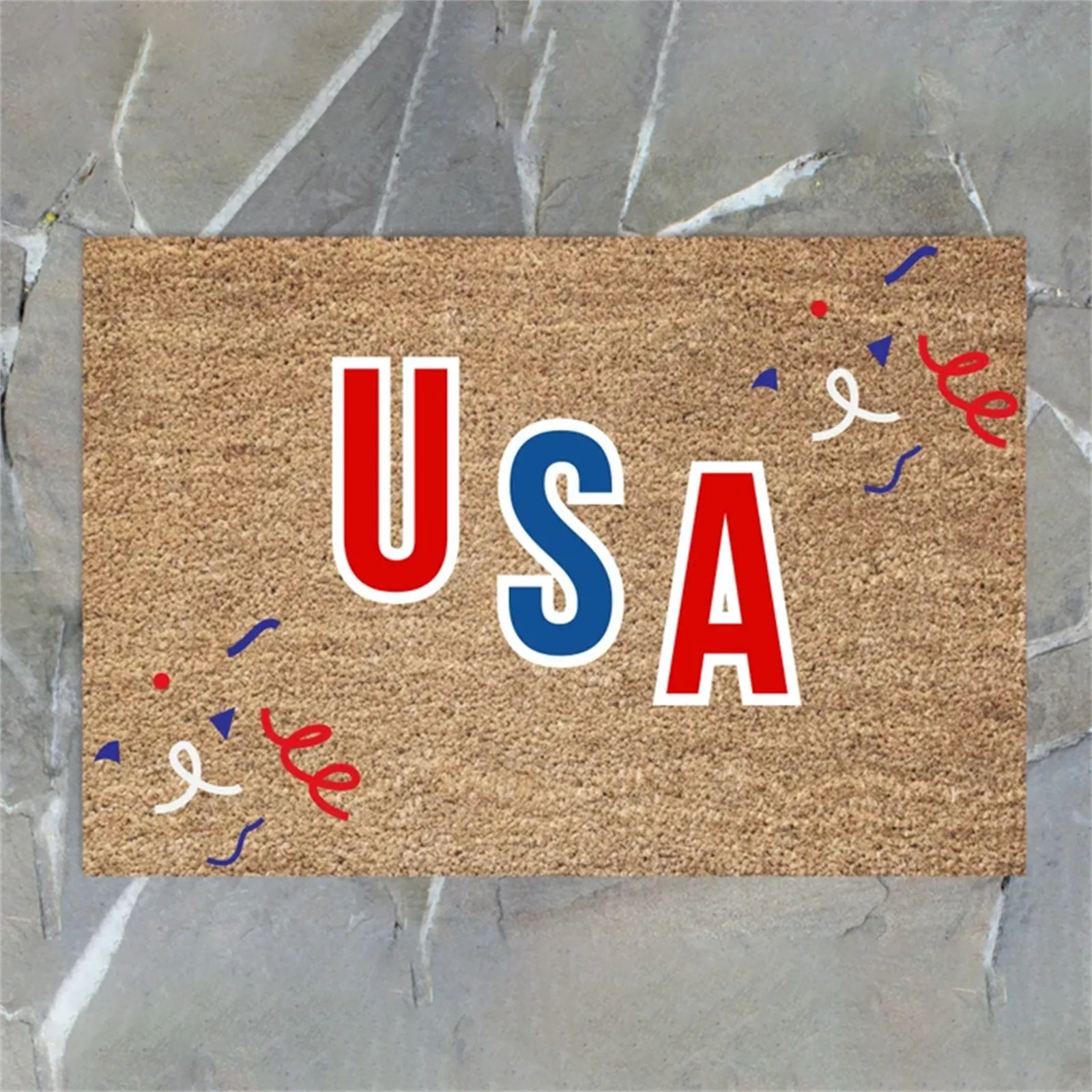 

Independence Day Door Mat Pattern Decorative Entrance Mat Patriotic Welcome Mat Non Slip Washable Floor Mat For 4th Of July