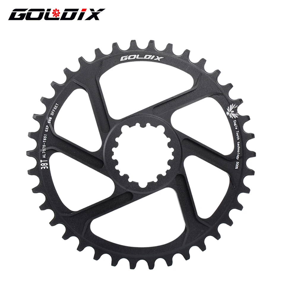 Bike Chainring MTB Bike Chainring for 3 Bolt Ultralight Chainwheel 0mm 3mm 6mm Offset 30T 32T 34T 36T 38T for 11/12 Speed 3 Bolt