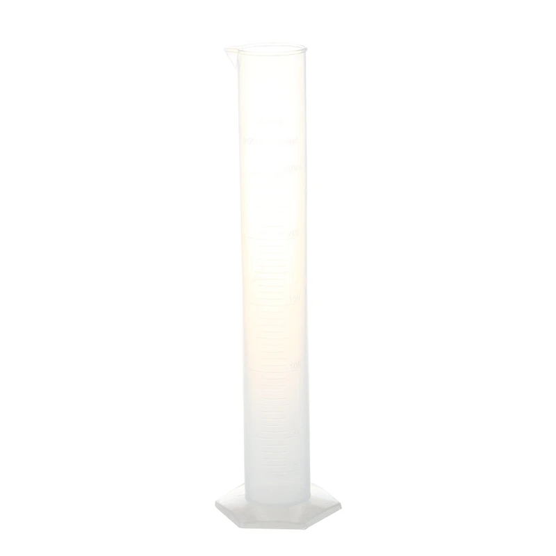 

Lab Set 250mL Clear White Plastic Liquid Measurement Graduated Cylinder