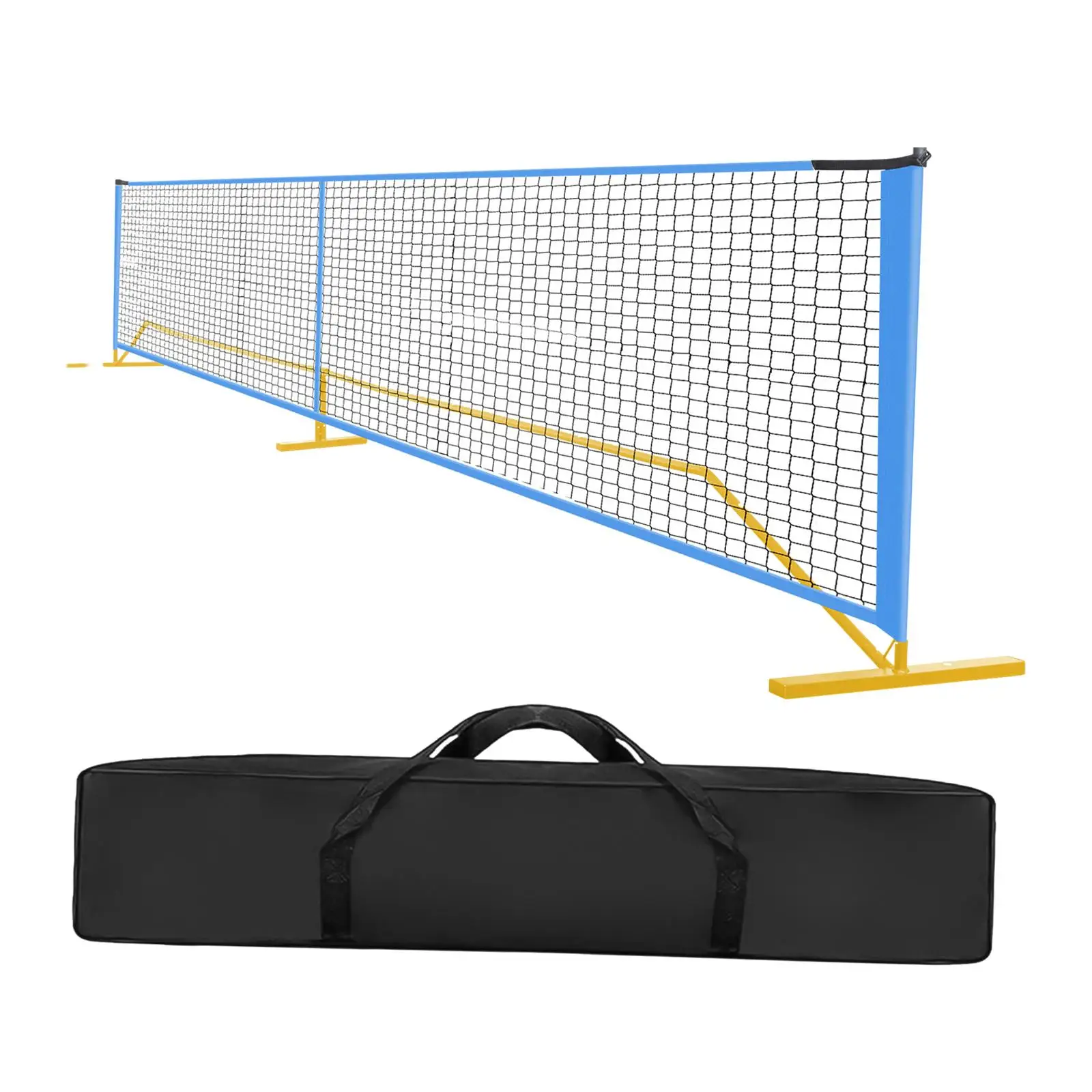 Portable Pickleball Net with Metal Frame Stand Easy Setup Badminton Net for