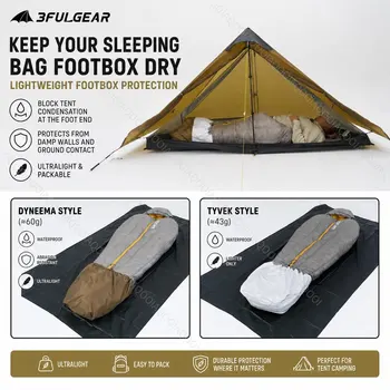 3F UL GEAR Waterproof Sleeping Bag Foot Cover Ultralight Footbox Protector for Tent Condensation Camping 3F UL GEAR 3
