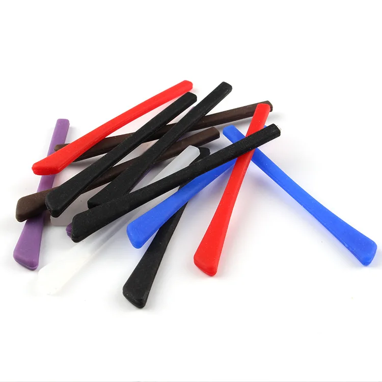 20pcs DT001 Soft Silicone Anti Slip Eyeglasses Glasses Temple Tips Accessories Optical Frame Temples Square hole 5