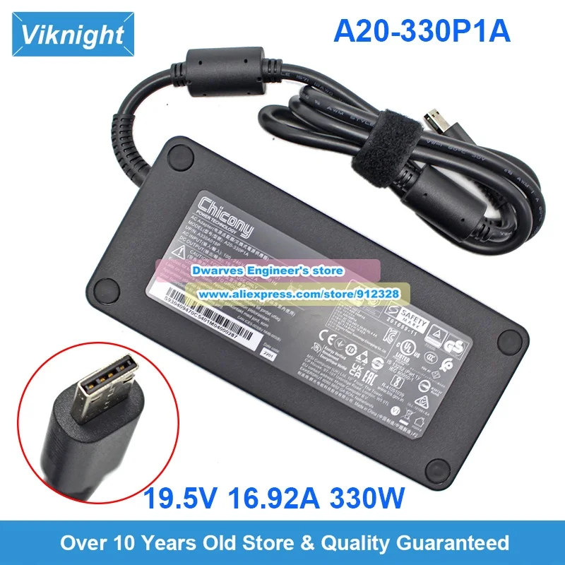 330W AC 어댑터 A20-330P1A 19.5V 16.92A (UNVEILS NEO 15, PREDATOR HELIOS 300, 500, BONOBO WS, GE76, GE78, GP66, GE67, GP