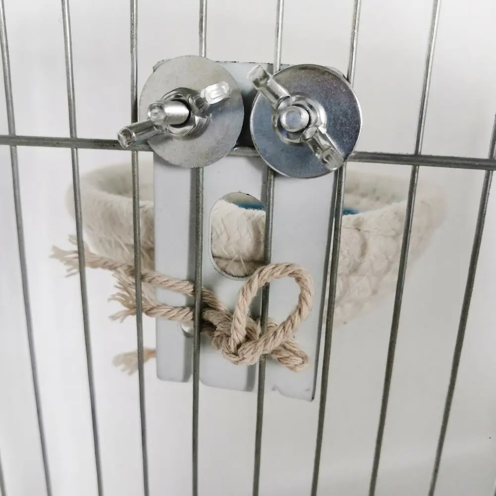 Bird Breeding Nest Handmade Cotton Rope Hatch House With Hooks For Budgie Parakeet Cockatiel Lovebird bird house