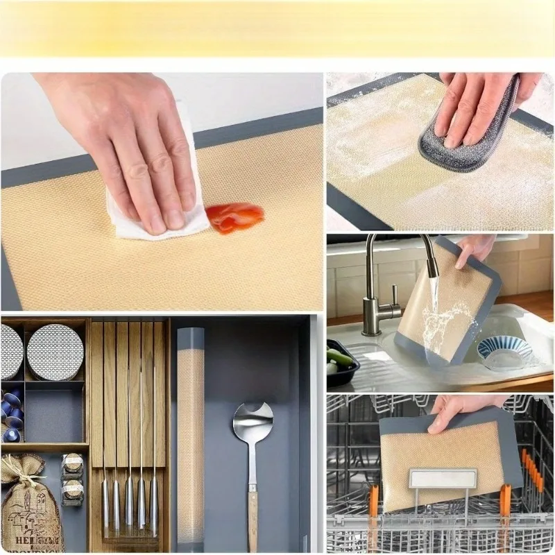 Reusable Silicone Baking Mat Non-Stick Oven Sheet Liner Heat Resistant for Cookie Puff Pastry  DIY Kitchen Bakeware Accessory
