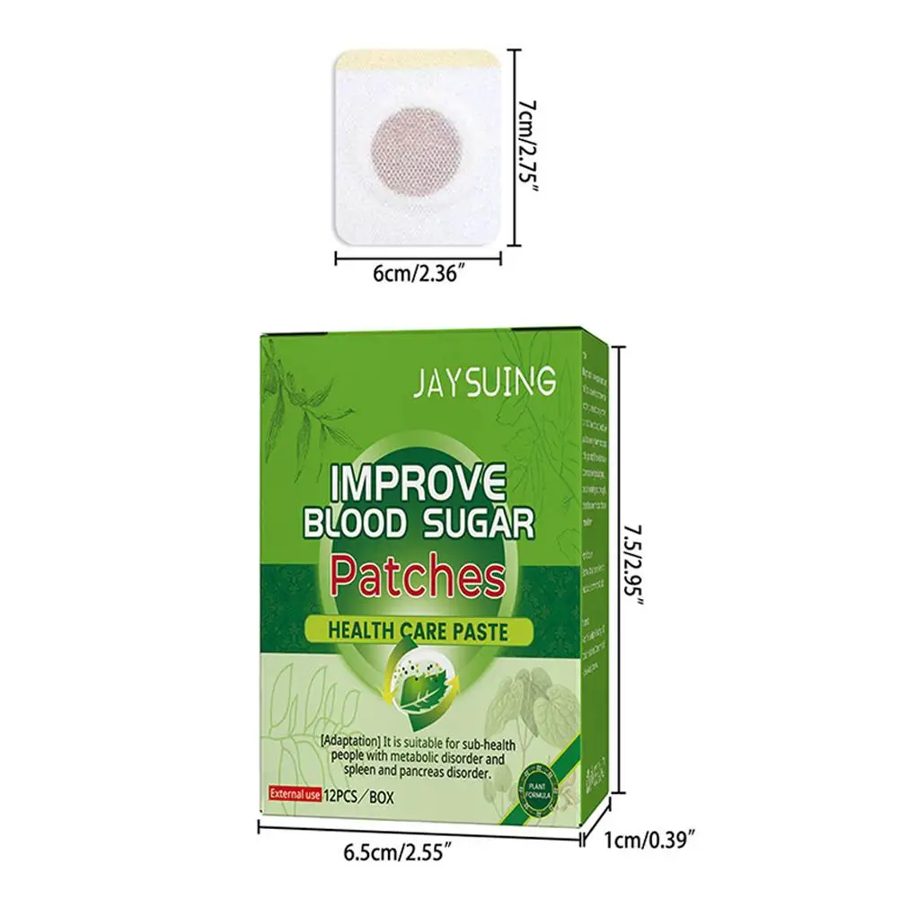 Diabetic Patches Herbal Cures Diabetes Hypoglycemic Blood Glucose Blood Sugar Balance Medicals Diabetes Plaste Body Care 12pcs