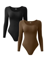 Women Sexy Long Sleeve Jumpsuits Yoga Sports Wear Bodysuit - Image 2