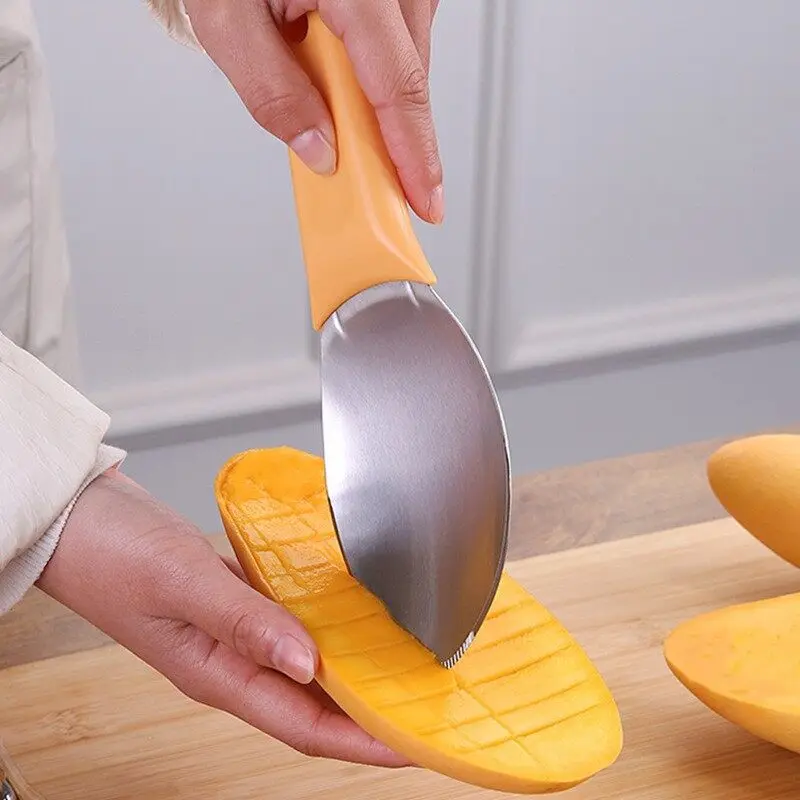 Multi Functional Mango Peeler Mango Peeling Cutting Knife Peeling Separator Scoop Avocado Peeler Fruit Kitchen Tool