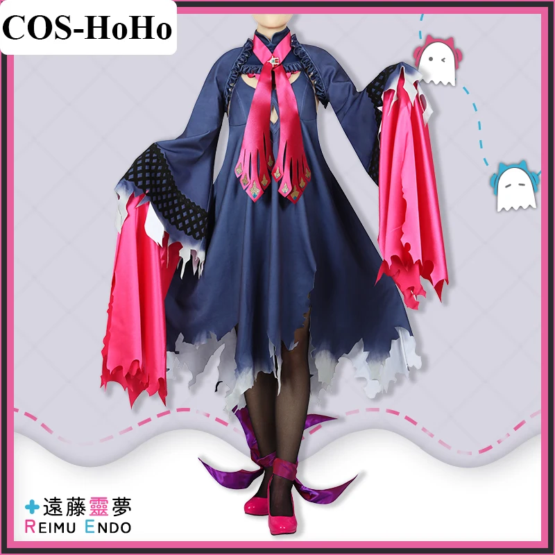 

COS-HoHo Anime Vtuber Nijisanji Reimu Endou Game Suit Sexy Dress Uniform Cosplay Costume Halloween Party Role Play Outfit