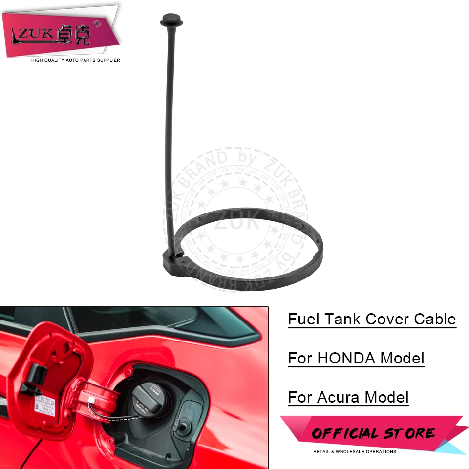 Fuel Filler Cap Clip 2 PCS & Pull Rope For Honda Civic CR-V Accord Odyssey  - OEM Replacement Gas Tank Pull Rope