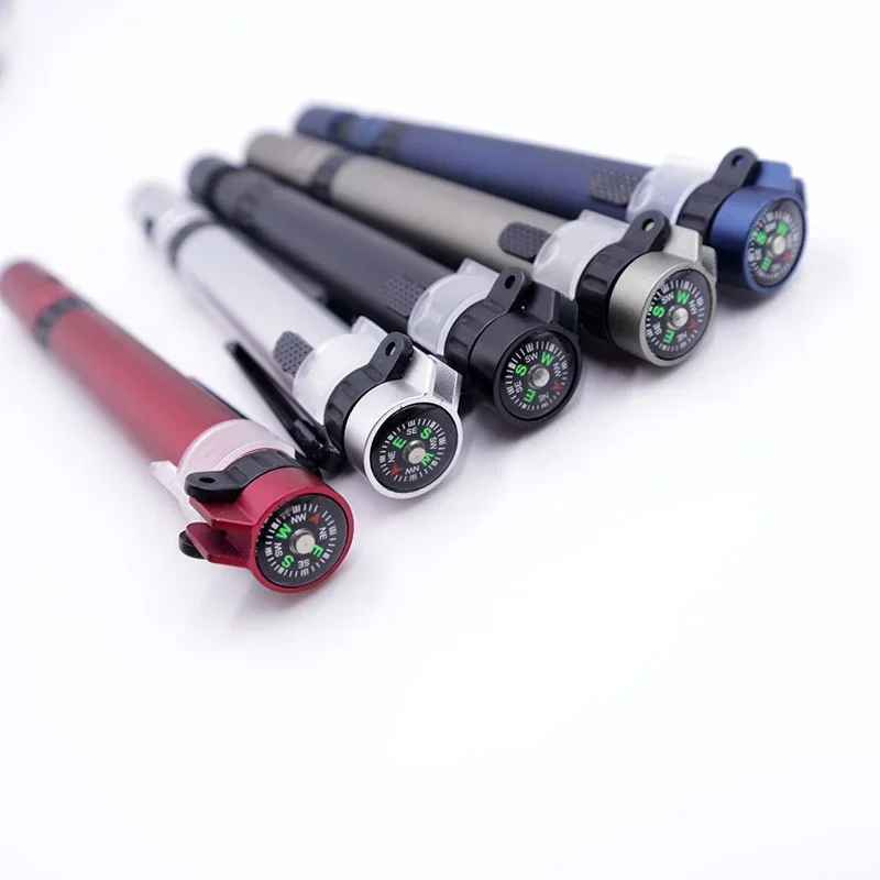 

Multifunctional Six-in-One Outdoor Tool Cigarette Rack Pusher Creative Travel Compass Ballpoint Pen Bullet Type Pen