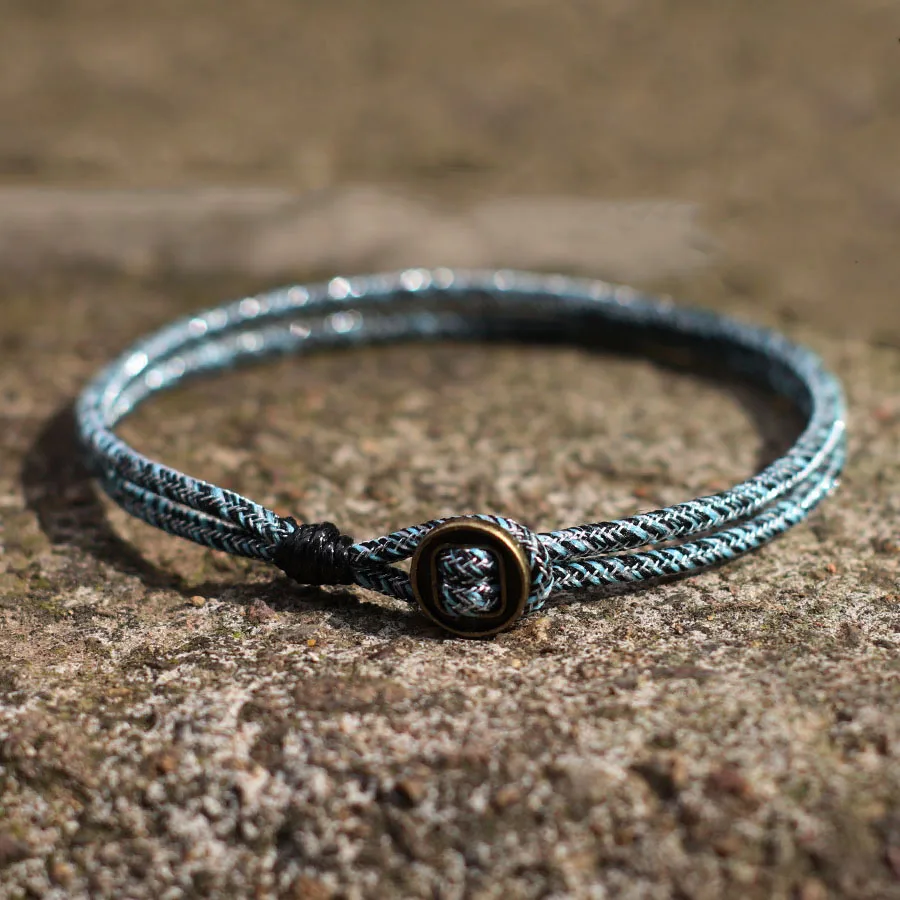 Mens Double Layer Paracord String Bracelet